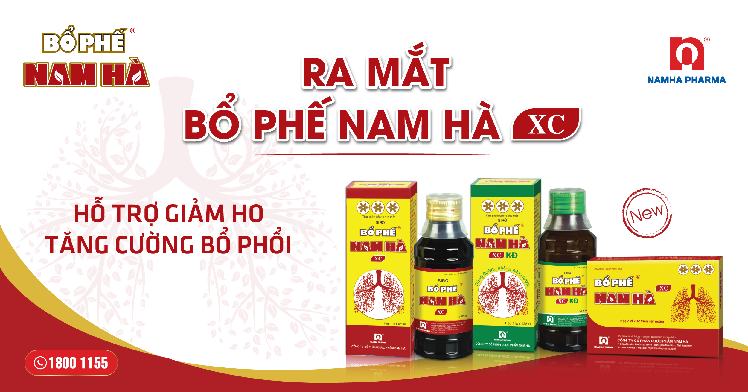OFFER A SET OF 3 PRODUCTS OF NAM HA XC SUPPORT TO REDUCE Cough, Enhancing Spectrum